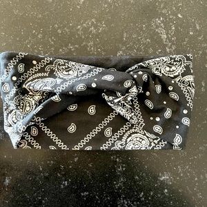 Multi-use Stretchy Headband with Paisleys and Bling